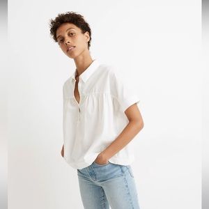 Madewell Shirred-Yoke Popover Top